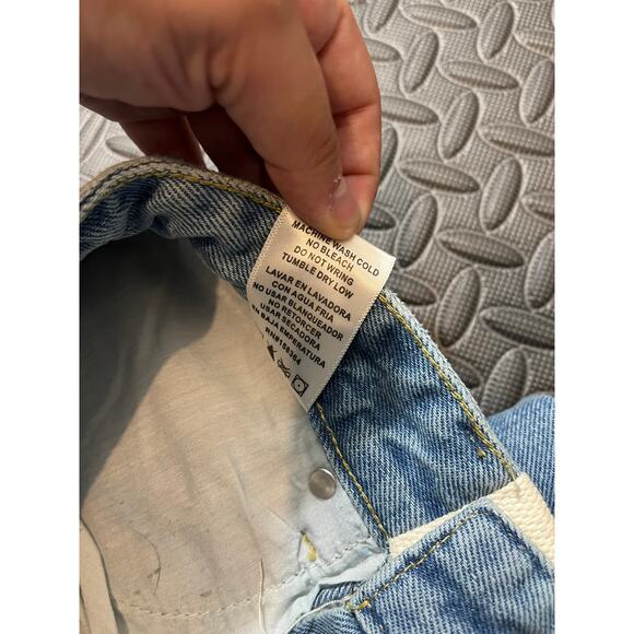 No. 1 Los Angeles Lace Up Rave Festival Relaxed Jeans Light Wash Size‎ Small - Picture 7 of 11